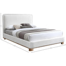 Meridian Nolita Cream Linen Textured Fabric King Bed IMAGE 7