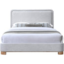 Meridian Nolita Grey Linen Textured Fabric King Bed IMAGE 3