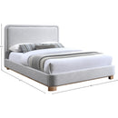 Meridian Nolita Grey Linen Textured Fabric King Bed IMAGE 7