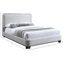 Meridian Nolita Grey Linen Textured Fabric King Bed IMAGE 7