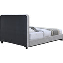 Meridian Nolita Grey Linen Textured Fabric Queen Bed IMAGE 5