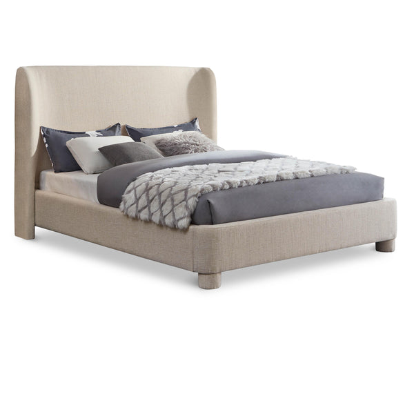 Meridian Penny Beige Polyester Fabric Full Bed IMAGE 1