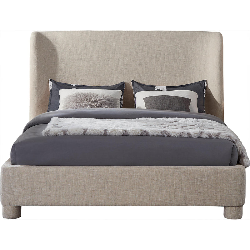Meridian Penny Beige Polyester Fabric Queen Bed IMAGE 3