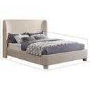 Meridian Penny Beige Polyester Fabric Queen Bed IMAGE 7