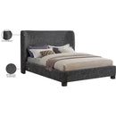 Meridian Penny Black Polyester Fabric King Bed IMAGE 8