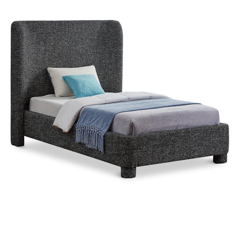 Meridian Penny Black Polyester Fabric Twin Bed IMAGE 1