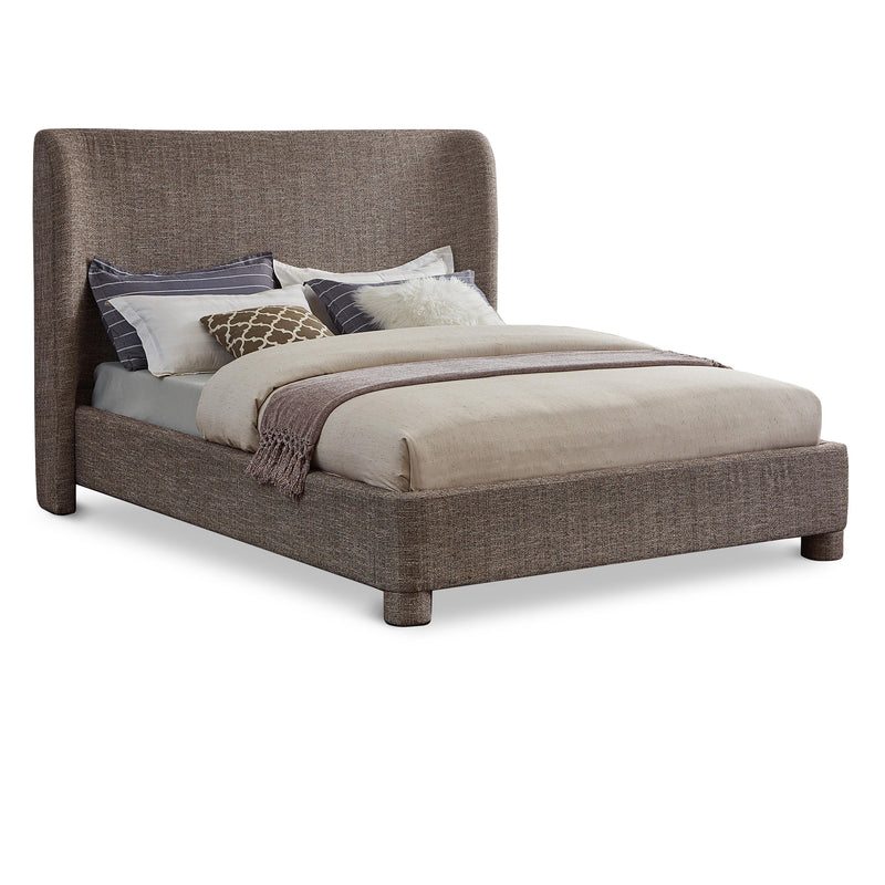 Meridian Penny Brown Polyester Fabric King Bed IMAGE 1