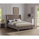 Meridian Penny Brown Polyester Fabric Queen Bed IMAGE 2