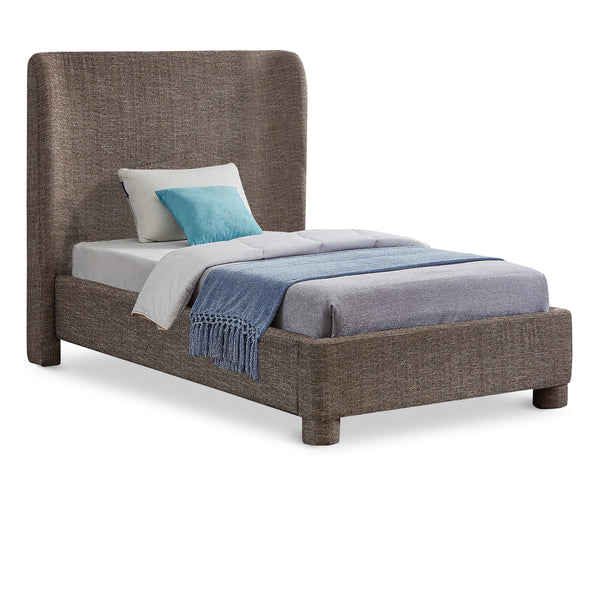 Meridian Penny Brown Polyester Fabric Twin Bed IMAGE 1
