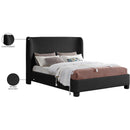 Meridian Penny Black Boucle Fabric Full Bed IMAGE 8