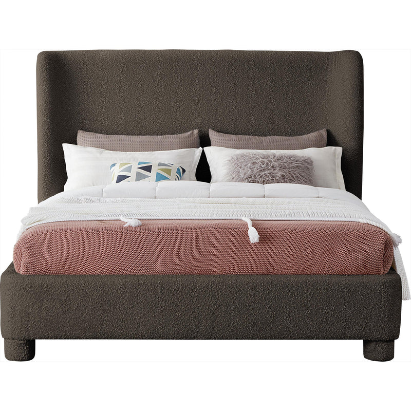 Meridian Penny Brown Boucle Fabric King Bed IMAGE 3