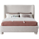 Meridian Penny Cream Boucle Fabric King Bed IMAGE 3