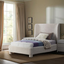 Meridian Penny Cream Boucle Fabric Twin Bed IMAGE 2