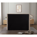 Meridian Penny Beige Chenille Fabric King Bed IMAGE 8