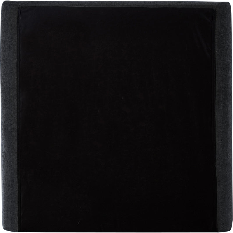 Meridian Penny Black Chenille Fabric Twin Bed IMAGE 7