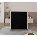 Meridian Penny Cream Chenille Fabric Twin Bed IMAGE 8