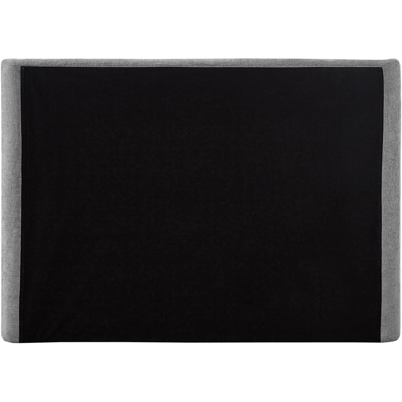 Meridian Penny Light Grey Chenille Fabric Queen Bed IMAGE 7