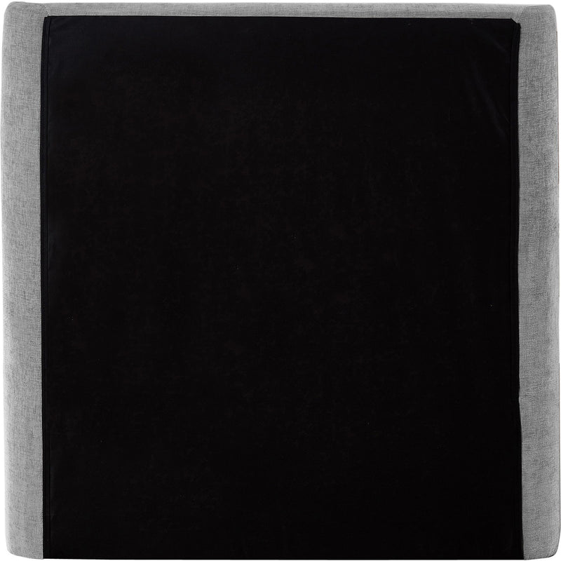 Meridian Penny Light Grey Chenille Fabric Twin Bed IMAGE 7