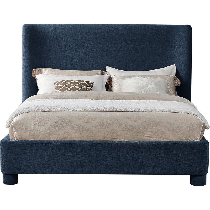 Meridian Penny Navy Chenille Fabric Full Bed IMAGE 3