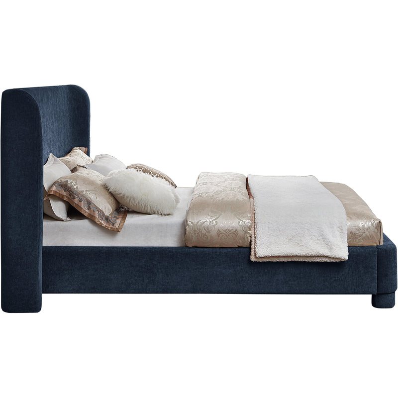 Meridian Penny Navy Chenille Fabric Full Bed IMAGE 5