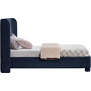 Meridian Penny Navy Chenille Fabric Twin Bed IMAGE 5