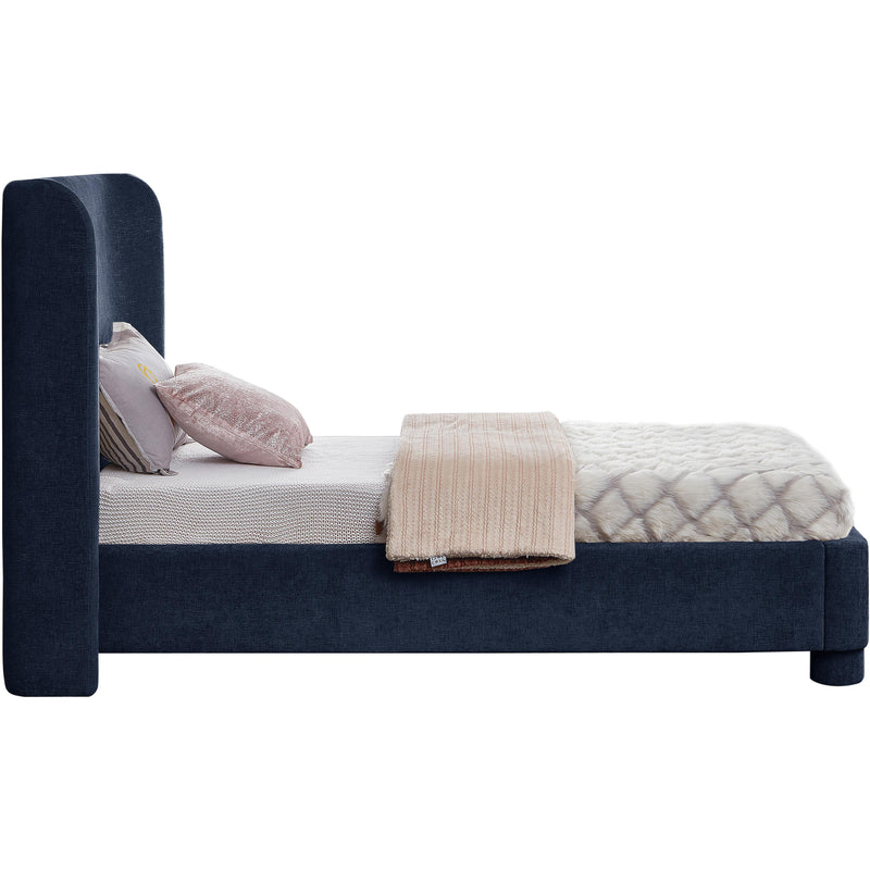 Meridian Penny Navy Chenille Fabric Twin Bed IMAGE 5