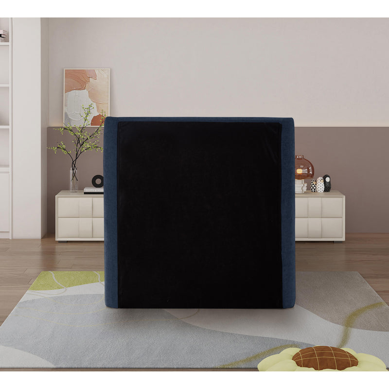 Meridian Penny Navy Chenille Fabric Twin Bed IMAGE 8