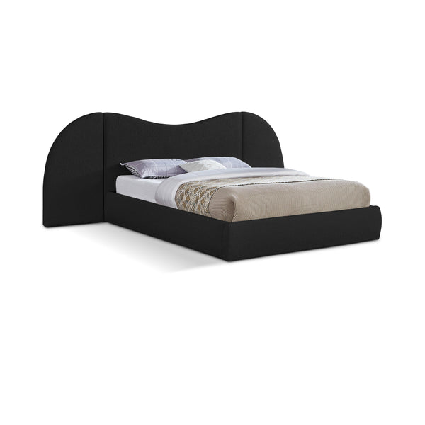 Meridian Everest Black Boucle Fabric King Bed (3 Boxes) IMAGE 1
