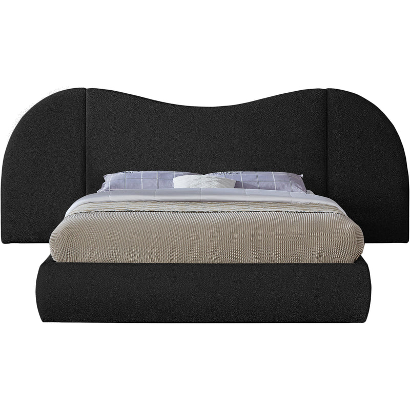 Meridian Everest Black Boucle Fabric King Bed (3 Boxes) IMAGE 3