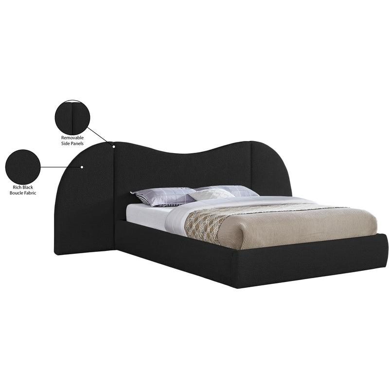 Meridian Everest Black Boucle Fabric King Bed (3 Boxes) IMAGE 7