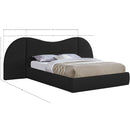 Meridian Everest Black Boucle Fabric King Bed (3 Boxes) IMAGE 8