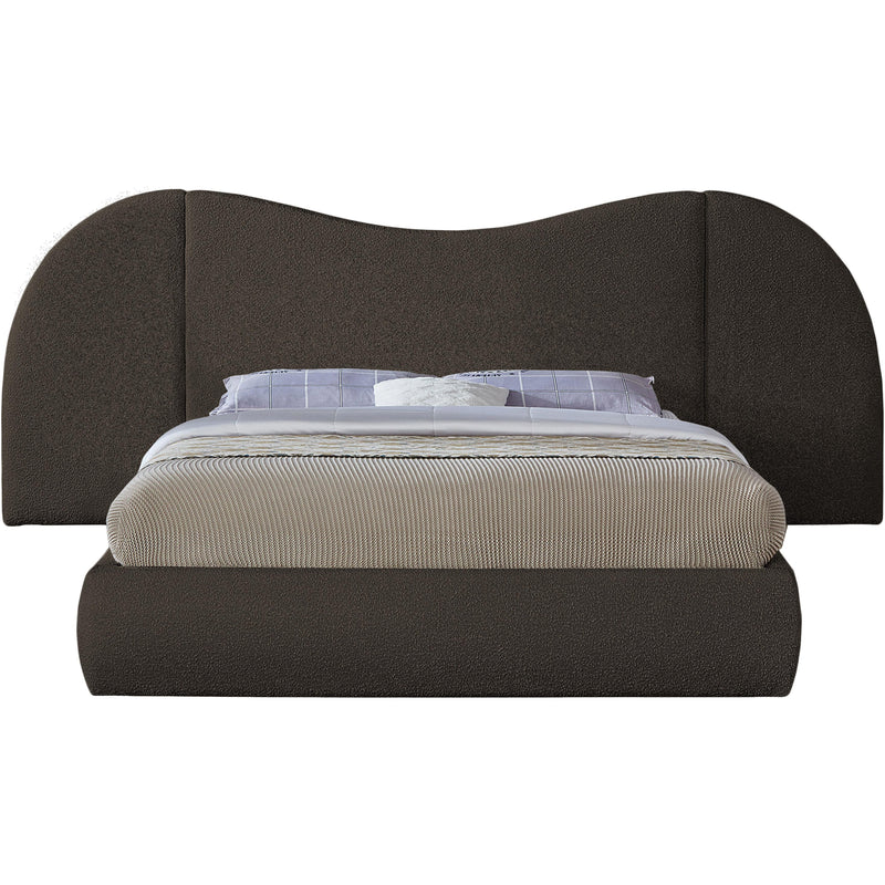 Meridian Everest Brown Boucle Fabric King Bed (3 Boxes) IMAGE 3