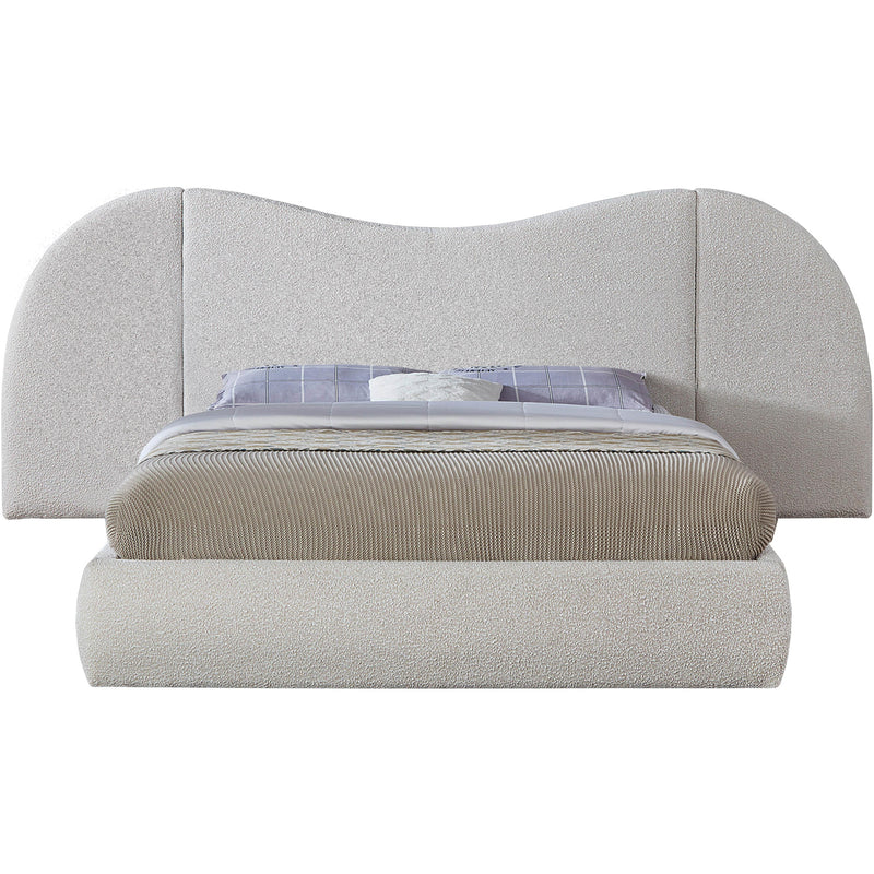 Meridian Everest Cream Boucle Fabric King Bed (3 Boxes) IMAGE 3