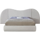Meridian Everest Cream Boucle Fabric Queen Bed (3 Boxes) IMAGE 3