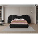 Meridian Everest Black Linen Textured Fabric Queen Bed (3 Boxes) IMAGE 4