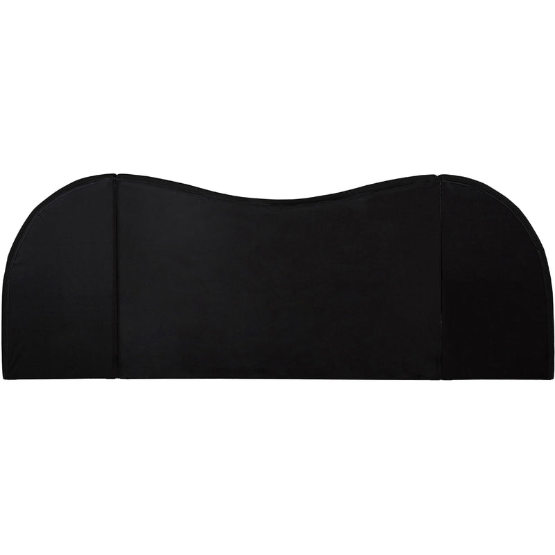 Meridian Everest Black Linen Textured Fabric Queen Bed (3 Boxes) IMAGE 6