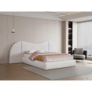 Meridian Everest Cream Linen Textured Fabric King Bed (3 Boxes) IMAGE 2