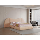 Meridian Everest Tan Linen Textured Fabric Queen Bed (3 Boxes) IMAGE 2