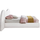 Meridian Everest White Linen Textured Fabric King Bed (3 Boxes) IMAGE 5