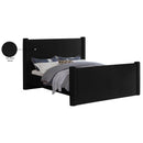 Meridian Elias Black Velvet Full Bed IMAGE 8