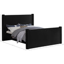 Meridian Elias Black Velvet Full Bed IMAGE 9