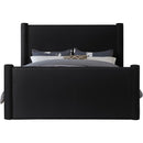 Meridian Elias Black Velvet Queen Bed IMAGE 3