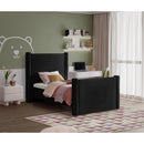 Meridian Elias Black Velvet Twin Bed IMAGE 2