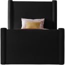 Meridian Elias Black Velvet Twin Bed IMAGE 3