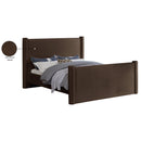 Meridian Elias Brown Velvet King Bed IMAGE 8