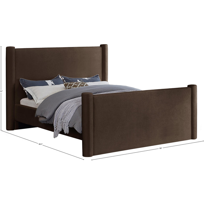 Meridian Elias Brown Velvet King Bed IMAGE 9