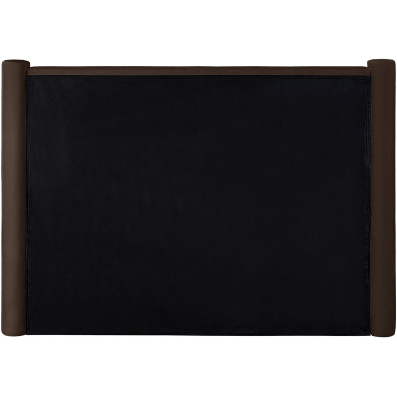 Meridian Elias Brown Velvet Queen Bed IMAGE 6