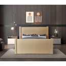 Meridian Elias Camel Velvet Full Bed IMAGE 4