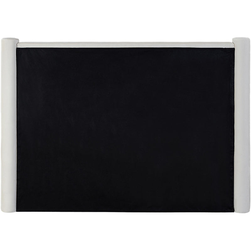 Meridian Elias Cream Velvet Full Bed IMAGE 6