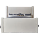 Meridian Elias Cream Velvet Queen Bed IMAGE 3